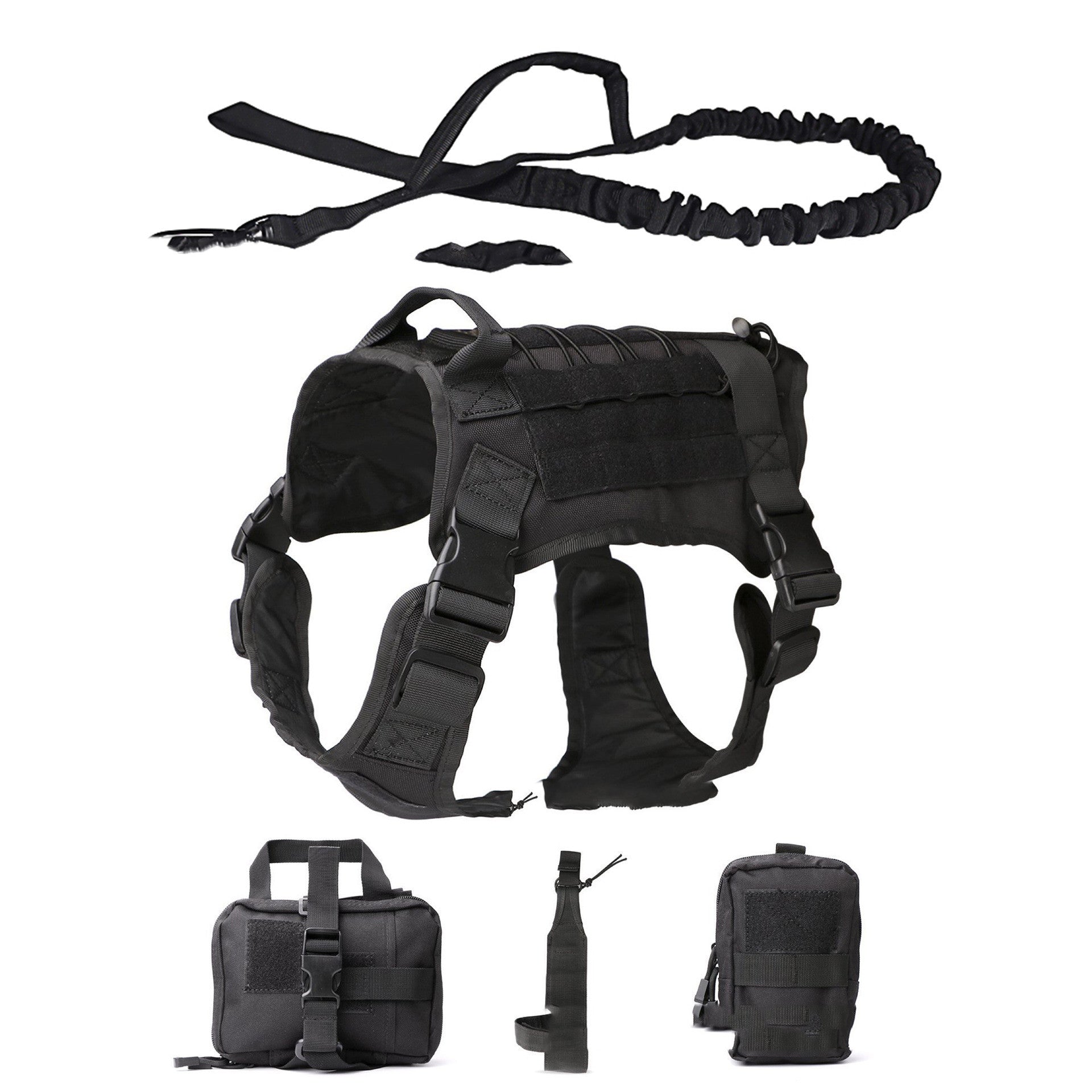Outdoor Dog Vest Five Piece Suit Tactical Dog Clothing Dog Supplies-5